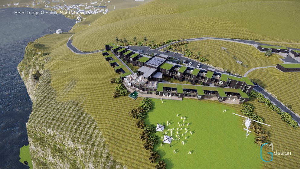 Hótelið verður hið glæsilegasta og staðsetning einstök