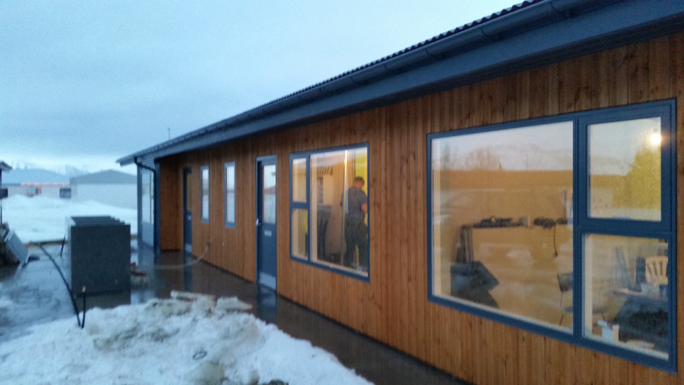 Vinna gengur vel við leiguíbúðirnar við Kirkjuveg