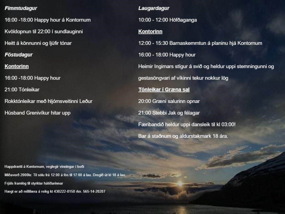 Grenivíkurgleði um helgina