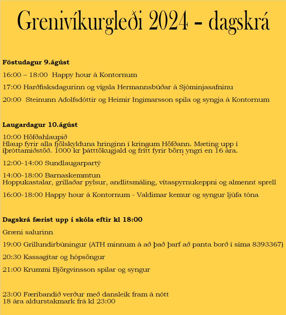 Grenivíkurgleði 2024!