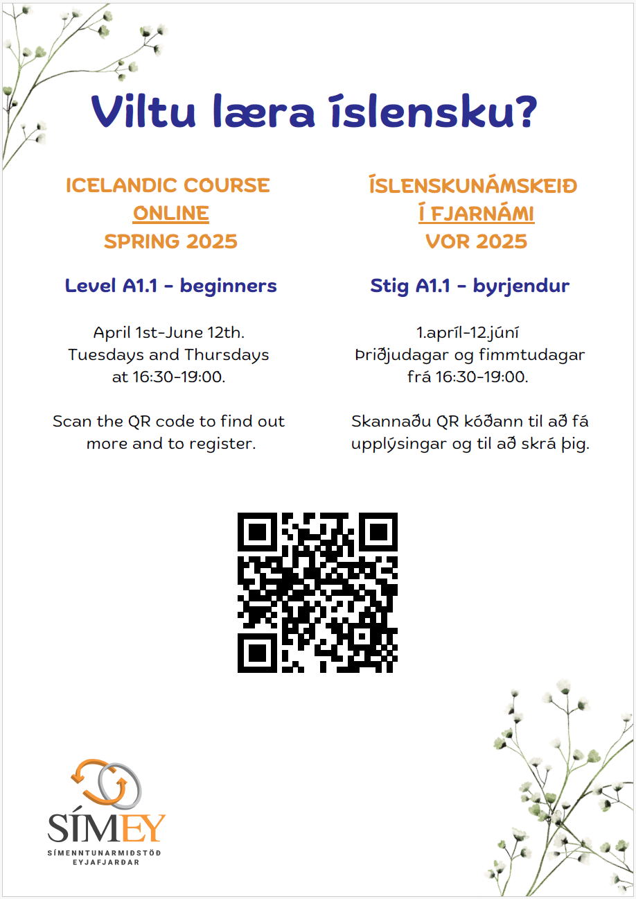 Íslenska í fjarnámi - Icelandic online for beginners