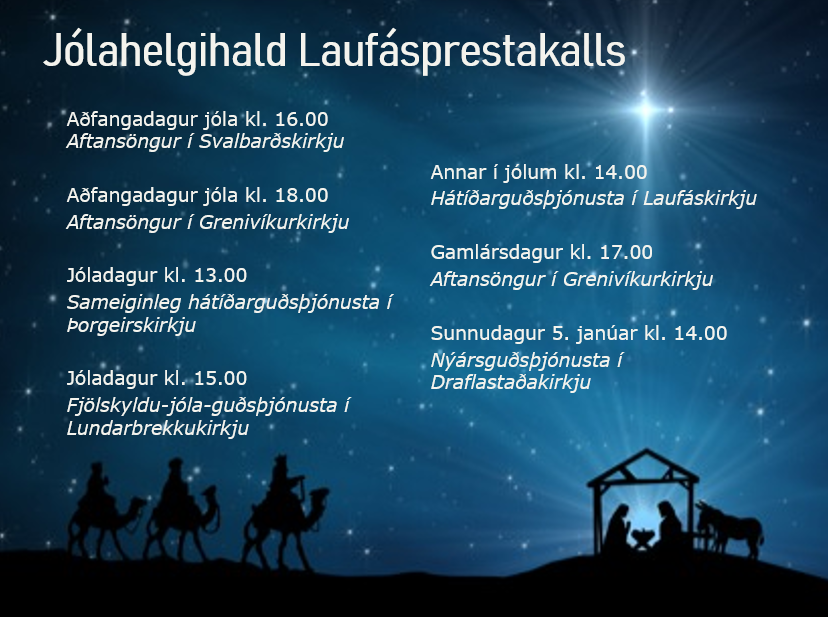 Helgihald um hátíðarnar