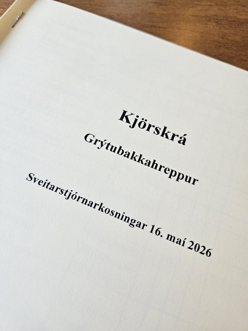 Sveitarstjórnarkosningar - kjörskrá lögð fram