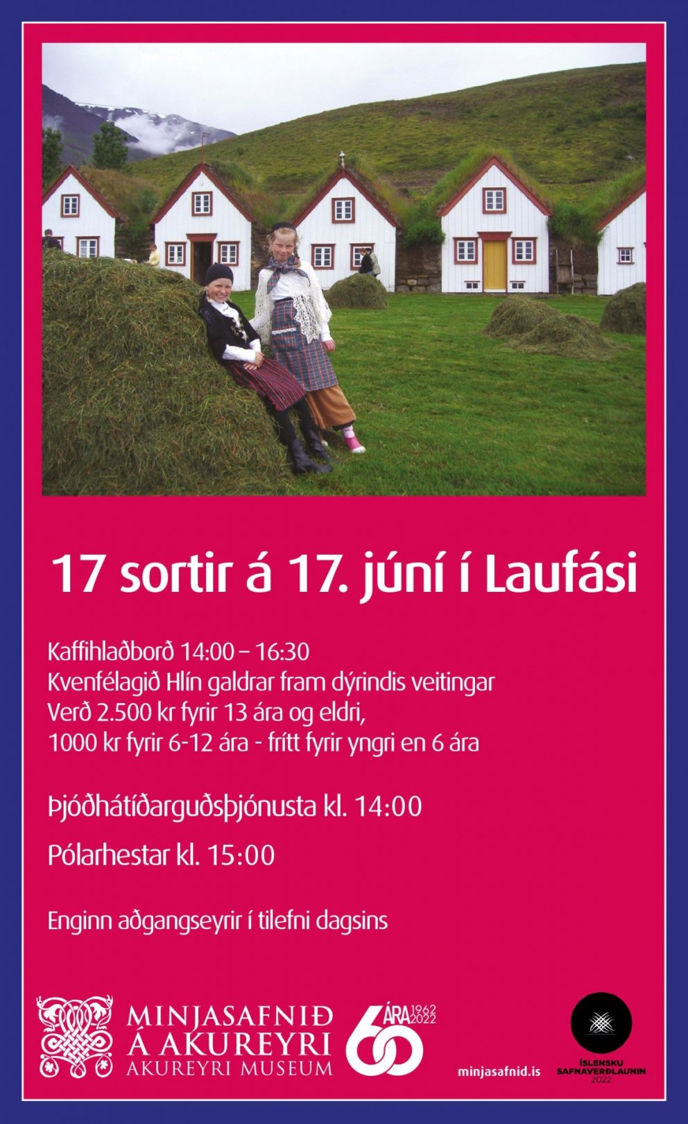 Hvað er þjóðlegra en kaffihlaðborð í Laufási á þjóðhátíðardaginn