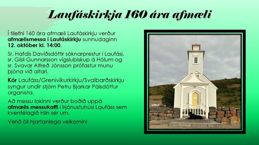 Laufáskirkja 160 ára afmæli