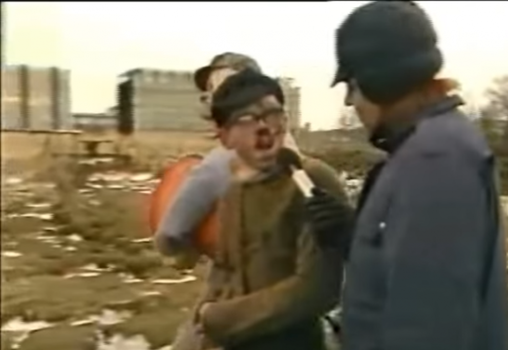 Bræður í Laugardal, klippa úr áramótaskaupi 1985, birt með