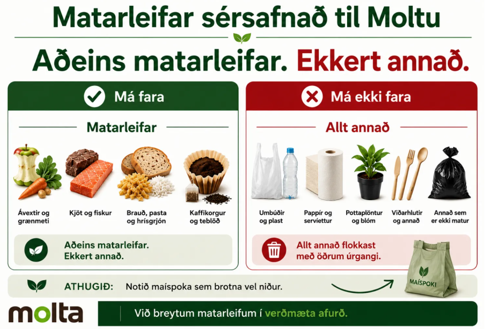 Nýjar leiðbeiningar um flokkun úrgangs