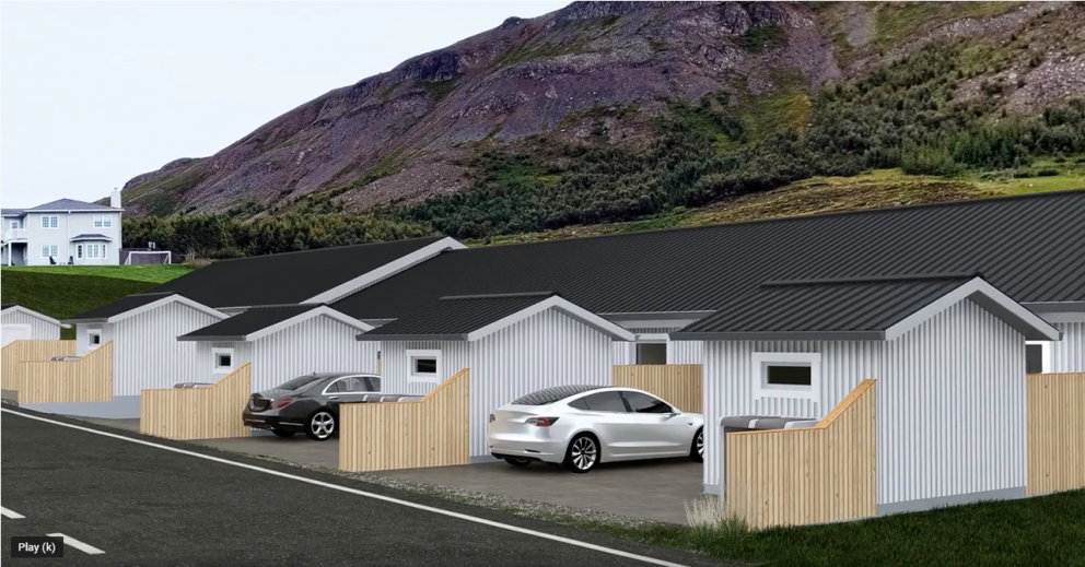 Bílar fylgja þó ekki með íbúðunum!