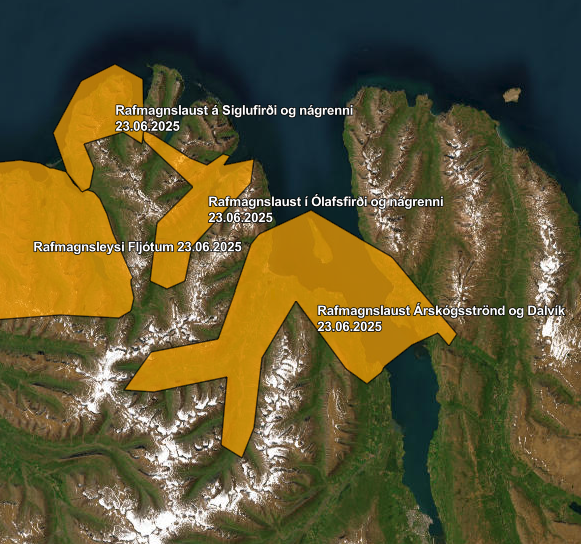Rafmagnslaust 23.06.2025 frá kl. 23:55-03:00