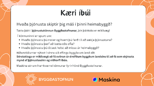 Hvaða þjónusta skiptir þig máli í þinni heimabyggð?